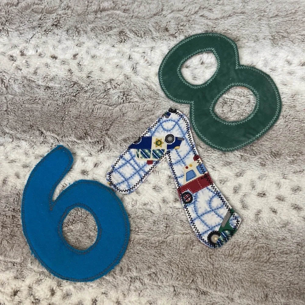 Handmade felt fabric numbers boys girls educational toys sensory play preschool